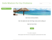 Tablet Screenshot of godswisdomforourproblems.com
